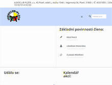 Tablet Screenshot of judoclubplzen.cz